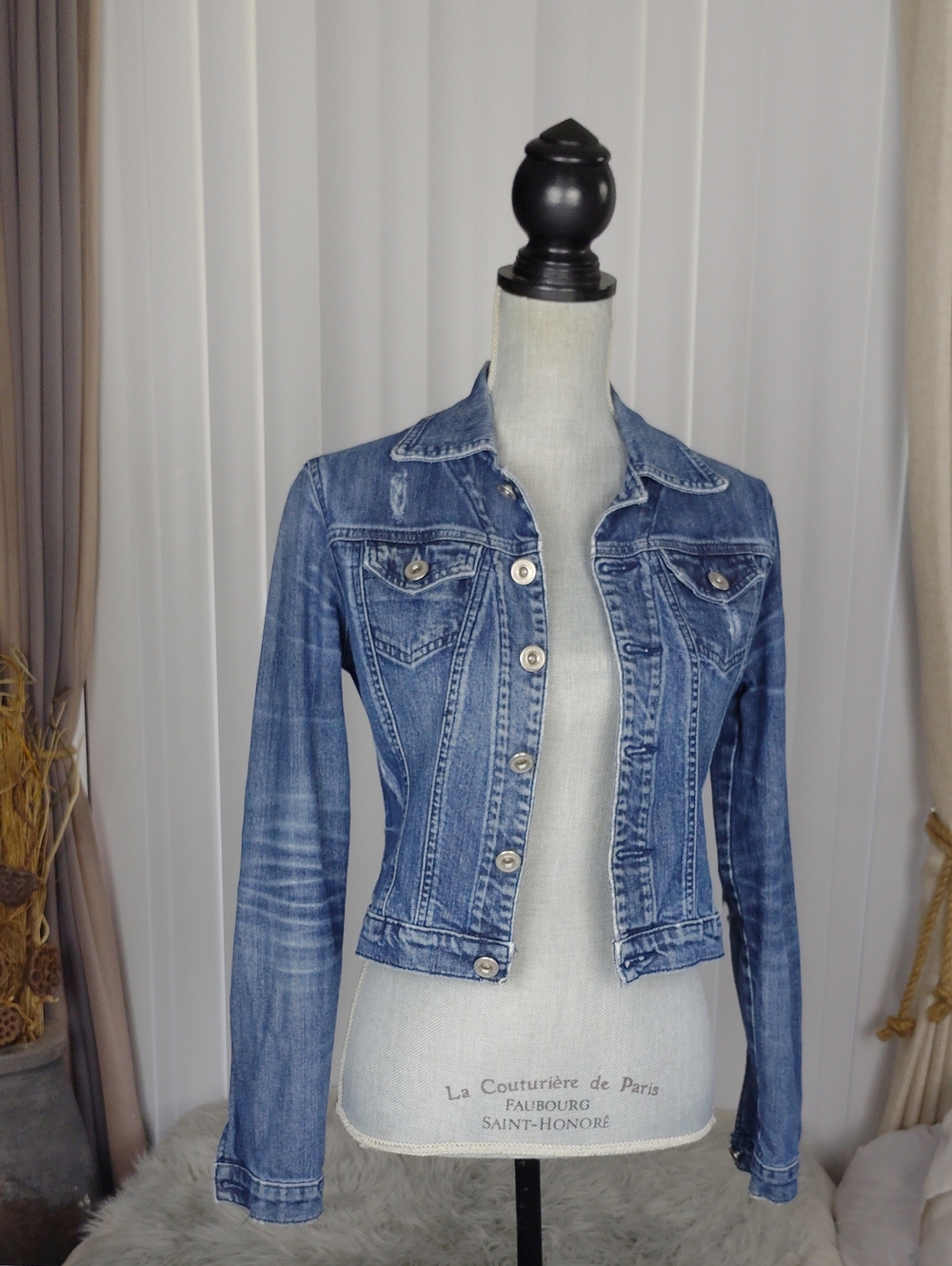 T. Blue Premium Series Distressed Denim Jacket